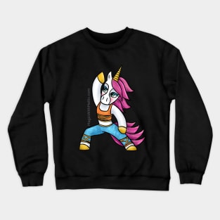 Yoga Warrior Unicorn - Original Illustration Crewneck Sweatshirt